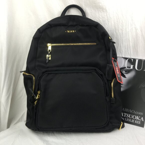 NEW Tumi Voyageur Carson Backpack Bag In Black